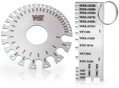 2pcs Wire Gauge Measuring Tool & Metal Sheet Thickness Gage Welding Gauge by WELDINGSTOP