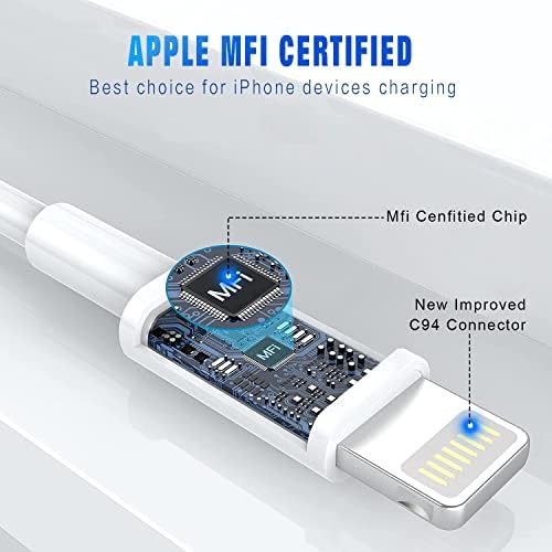 OCEEK iPhone Charger (5Pack 6FT) MFi Certified Lightning Cable - Image 6