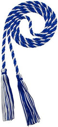 Tassel Depot Graduation Honor Cord - Royal/White - Every School Color Available - Made In Usa by TasselDepot
