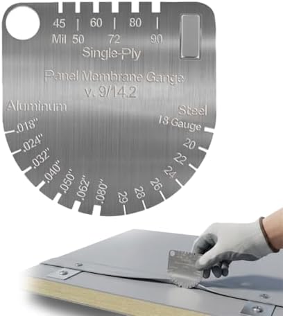 Upgraded Panel & Membrane Gauge Shingle,Stainless Steel Measuring Caliper for Metal Roof,Single/Dual-Ply Membranes,Replaces Shingle Gauge, Professional Roof Inspection Measurement Tool by Unknown