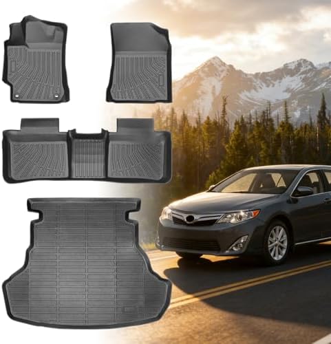 Floor Mats for Toyota Camry 2012-2017, 1st & 2nd & Cargo Liner by Vehiwell