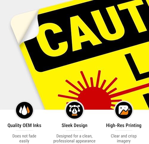 Laser in Use Sign, Caution Sign, - Image 5