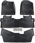 G-PLUS TPE Floor Mats Fit Honda Pilot 8 Passenger 2016-2022,4PCS by G-PLUS