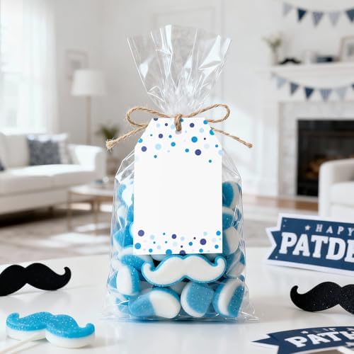 Anwyll Gift Tags with String - 100 Pcs Blue Gift Tags for Presents - Image 6