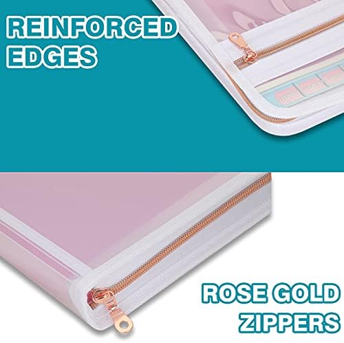 H4D Accordion File Organizer, 13 Pocket Expanding File Folder, Pink - Image 4