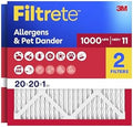 Filtrete 20x20x1 Air Filter, MERV 11, MPR 1000, 2 HVAC Filters by Filtrete