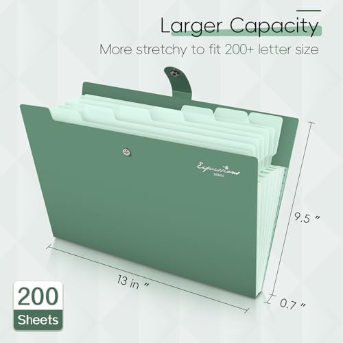 Sooez Elegant Accordion File Organizer, 8 Pocket Expanding File Folder - Image 3