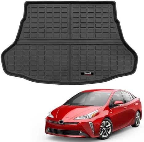 Custom for 2016-2022 Toyota Prius & Prius Prime (PHEV) Hatchback Cargo Mats Trunk Liner All Weather TPE Protection Mat Accessories (Not for Prius V and Prius C)(for 2016-2022 Toyota Prius Hatchback) by Yonugli