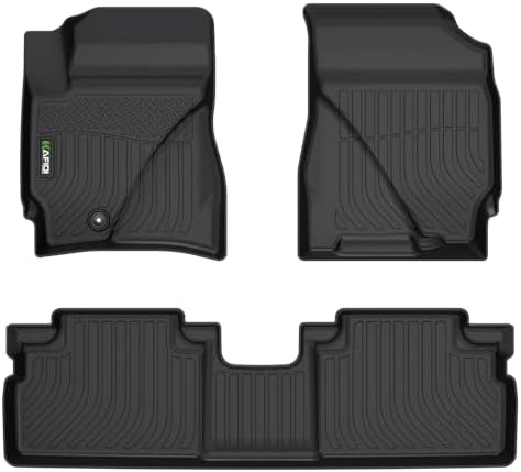 HAFIDI® Floor Mats Fit for 2009-2012 Ford Escape for Mazda Tribute & Mercury Mariner 2009-2011 All Weather Protection TPE Car Floor Liners, Fits 1st & 2nd Row Full Set Custom Accessories, Black by HAFIDI