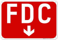 FDC Down Arrow Sign, Red Background, by SigoSigns