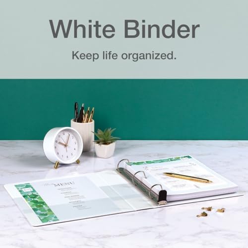 Cardinal 3 Ring Binder, Binders for School and Office, Durable 4 Inch Premier Easy Open Binder, ONE-Touch Locking Slant-D Rings, 880-Sheet Capacity, ClearVue Cover, PVC-Free, White (10340CB) - Image 6