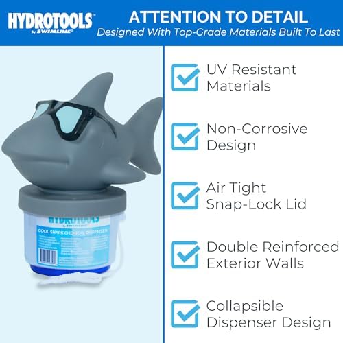 SWIMLINE | Large Capacity Floating Chlorine Tablet Dispenser | Cool Shark - Image 6