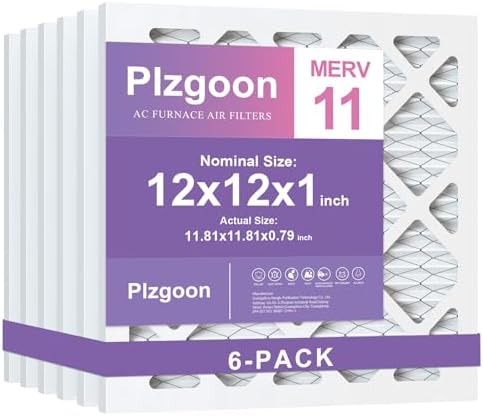 12x12x1 Air Filter MERV 11, 6-Pack for AC & Furnace, MPR 1000 by Unknown