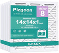 14x14x1 Air Filter MERV 8 Pleated, 6-Pack for AC & Furnace, MPR 600 by Unknown