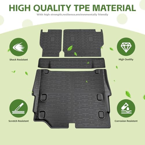 Cargo Liners for 2021-2026 Jeep Wrangler JL Unlimited 4XE 4 Door,Trunk Mat with Seat Back Cover Accessories All Weather Rear Cargo Mat Backrest Protector for 4XE (Not for 4X4 Gas Type) - Image 6
