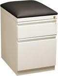 Pemberly Row 2-Drawer Metal Mobile Pedestal Filing Cabinet in White/Black by PEMBERLYROW