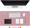 Leather Desk Pad Protector,Non-Slip Desk Pad(Purple Pink, 23.6" x 13.7") by CADONO
