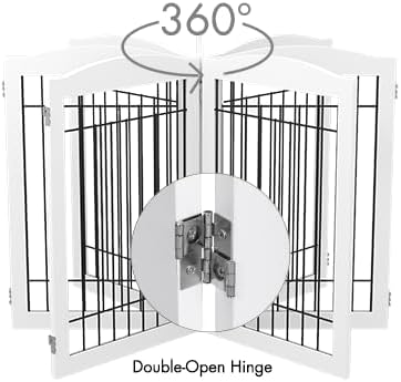 Spirich Free Standing Foldable Wire Pet Gate - Image 5