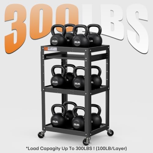 AV Presentation Cart Stand for Video Projector,TV,Laptop Computers,Printers,Metal Construction Rolling Cart with Adjustable Shelves,4 Wheels,4 Outlets, 5.75ft Cord,Support 300 lbs,Black - Image 5