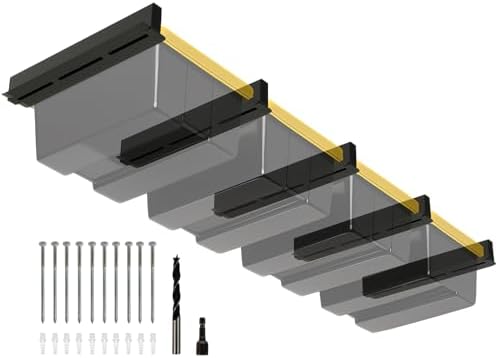 Overhead Garage Storage Rack for Totes (5-Pack for 4 Bins) by Eastrexon