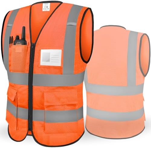 TICONN High Visibility Reflective Safety Vest for Men & Women, ANSI Class 2 by TICONN