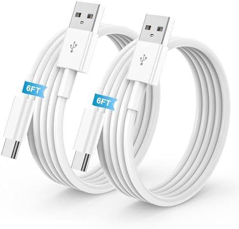 USB A to USB C Cable, CarPlay Cable for iPhone 17 Charger Cord, 2-Pack 6FT by LDHTY