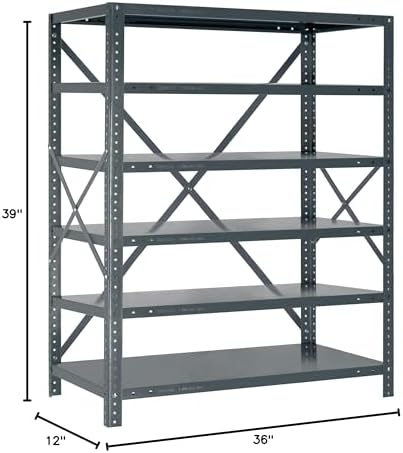 Quantum Storage Systems 39-1236-6 IRONMAN Solid Heavy Duty 6 Shelves 39" H x 36" W x 12" D - Image 2