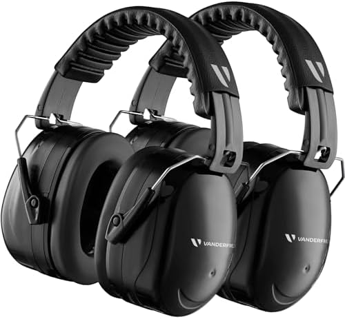 Noise Reduction Earmuffs for Adults - 35 dB (2K Hz) Protection Headphones by VANDERFIELDSUS
