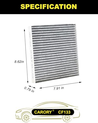 CARORY Cabin Air Filter w/Activated Carbon for Toyota Corolla (2002-2008), Matrix (2003-2008), Chirey: Omoda 5 (2023), Tiggo 4PRO (2023-2024), OE# 88568-02020, CF10133, XC35491, C35491, CF133 - Image 2