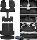 Powerty Floor Mats for 2020-2024 2025 Hyundai Palisade 7/8 Seat Car Mats, All Weather 3D TPE Anti-Slip Trunk Cargo Liner Seat Back Covers Protectors Full Set Car Accessories by Powerty