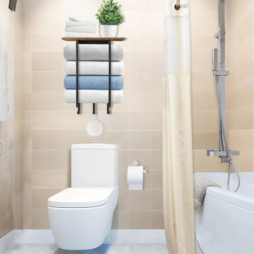 ELITEROO Towel Racks for Bathroom Wall Mounted, Hanging Towel Holder - Image 6