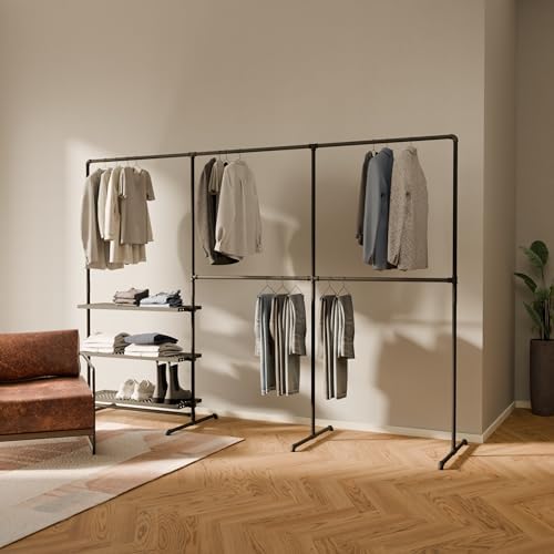 pamo Clothing Rack with Shelves 114" W x 76" H, 310 lbs Load Capacity by pamo