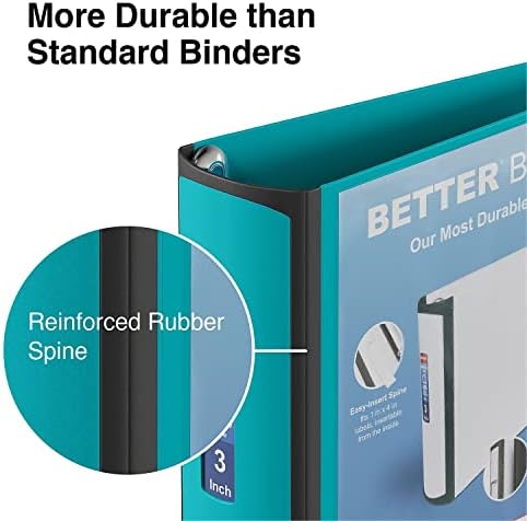 Staples Better Binder, 3-Inch 3-Ring View, Light Blue, 2-Pack - Image 5