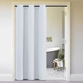 NICETOWN Closet Curtain for Bedroom Privacy, Faux Folding Accordion Doors, Blackout Noise Reducing Room Divider Drapes for Doorway Laundry Room Bifold Door (1 Panel, 5ft Wide x 9ft Long, Cloud Grey) by NICETOWN