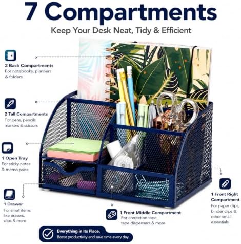 Exerz Desk Organizer/Mesh Desk Tidy/Pen Holder/Multifunctional Organizer EX348 - Image 6