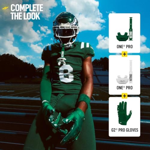 Nxtrnd One Pro Football Mouth Guard, Interchangeable Strap, Fits Adult & Youth (Dark Green) - Image 6