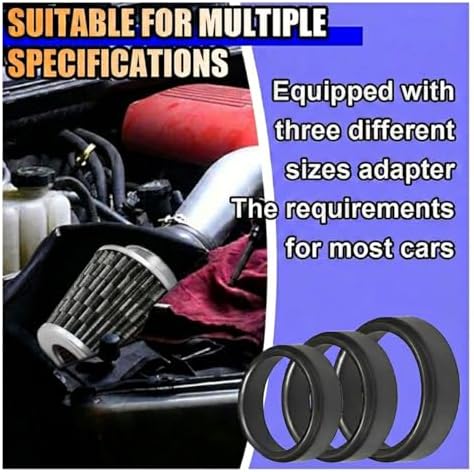 LAINLOY Universal Clamp-On Air Intake Filter for Cars, 76MM, CarbonFiber - Image 5