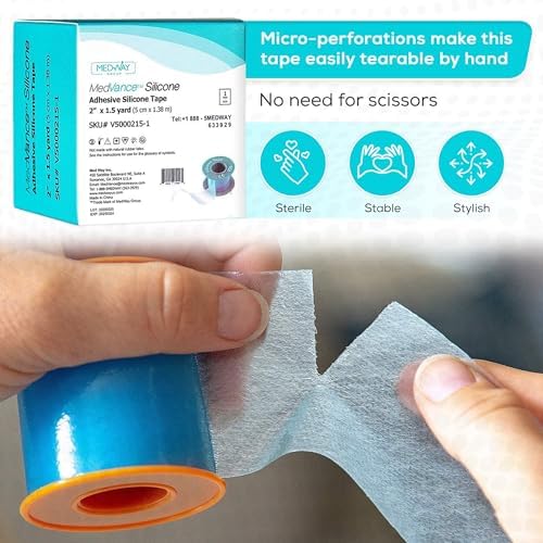 MedVance Silicone Adhesive Medical Tape, Scar Sheet, 2" x5' (1 Pack) - Image 3