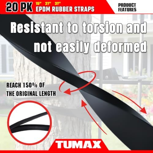 20PCS EPDM Bungee Cords S Hooks,Heavy Duty Tarp Straps - Image 5