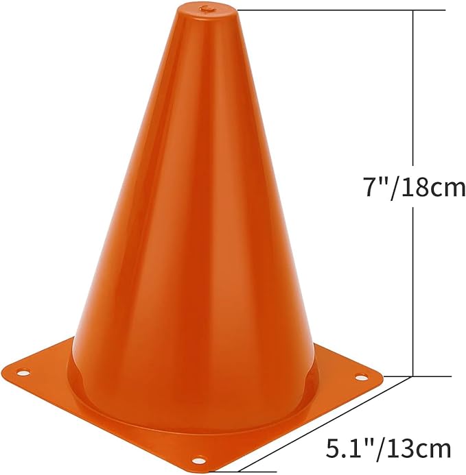 Cones Sports for Kids, Small Training Cones Set for Soccer Practice, 24 Pack 7 - Image 3