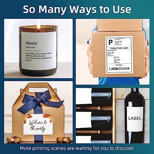 100 Sheets 400 Pcs 4"x5" 4 Up Shipping Address Labels for Laser & Inkjet Printers, Permanent Adhesive 4 per Page Shipping Labels, 4 to a Page Labels, 4 Stickers per Sheet - Image 6