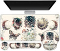 Large Desk Mat, Cute Boho Plants Mouse Pad, Apricot Desk Pad, XXL Mousepad by ToLuLu