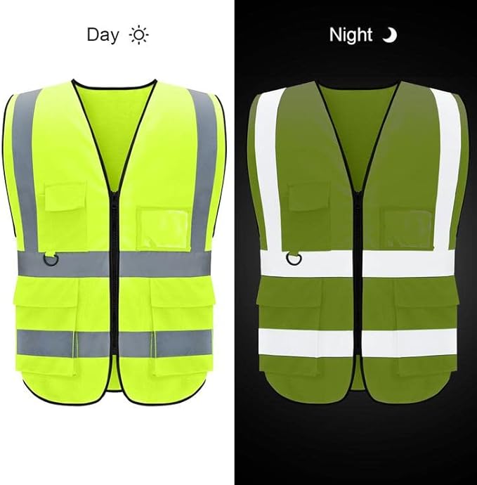 BeautyWill Custom Logo Safety Vest Class2 High Visibility Reflective Vest - Image 7
