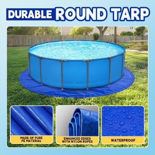 RAINDEWAY 24 Feet Round Tarp Waterproof Multipurpose Circle Tarps - Image 5