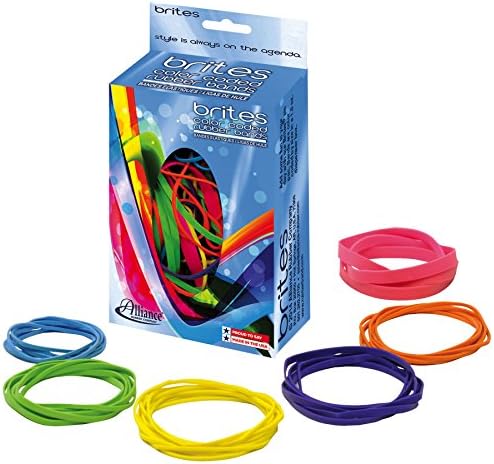 Alliance 07706 Brites Pic-Pac Rubber Bands, Blue/Orange/Yellow/Lime/Purple/Pink, 1-1/2-oz Box (Pack of 2) - Image 4