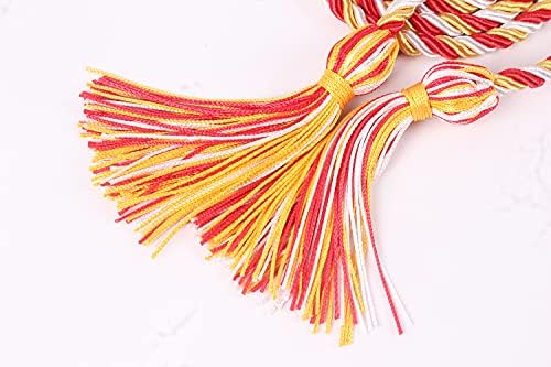 Graduation Honor Cords, 68" Long (Gold/White/Red) - Image 2