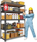 71.9" H Garage Shelves,Garage Storage Shelves Heavy Duty,Heavy Duty Garage Shelving,Adjustable 5 Tier Shelving for Garage Storage,Warehouse,71.9" Hx35.4 W x15.7 D by Korolado