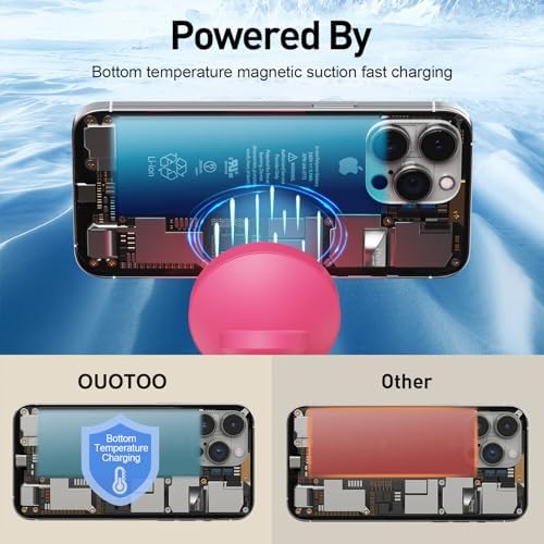 【Adjustable Blue Ambient Light】 Wireless Charger 3 in 1 for iPhone, Magnetic Charging Station for Apple Family,15W Fast MagSafe Charger Stand,for iPhone17-12-iWatch AirPods Series - Image 5
