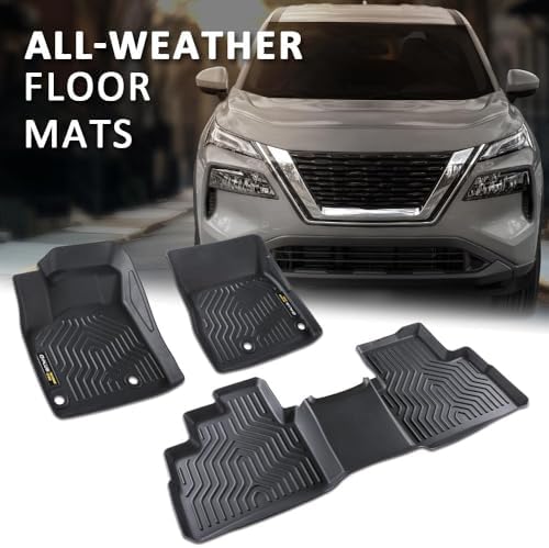 G-PLUS TPE Floor Mats 3PCS Fit Nissan Rogue 2021-2025(No Sport Models) - Image 3