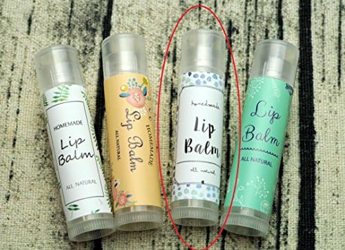 Homemade Skincare Products Adhesive Labels Stickers for Lip Balm Handcream Candle Container Tubes 20pcs (T Lip Balm - Blue Dots) - Image 3